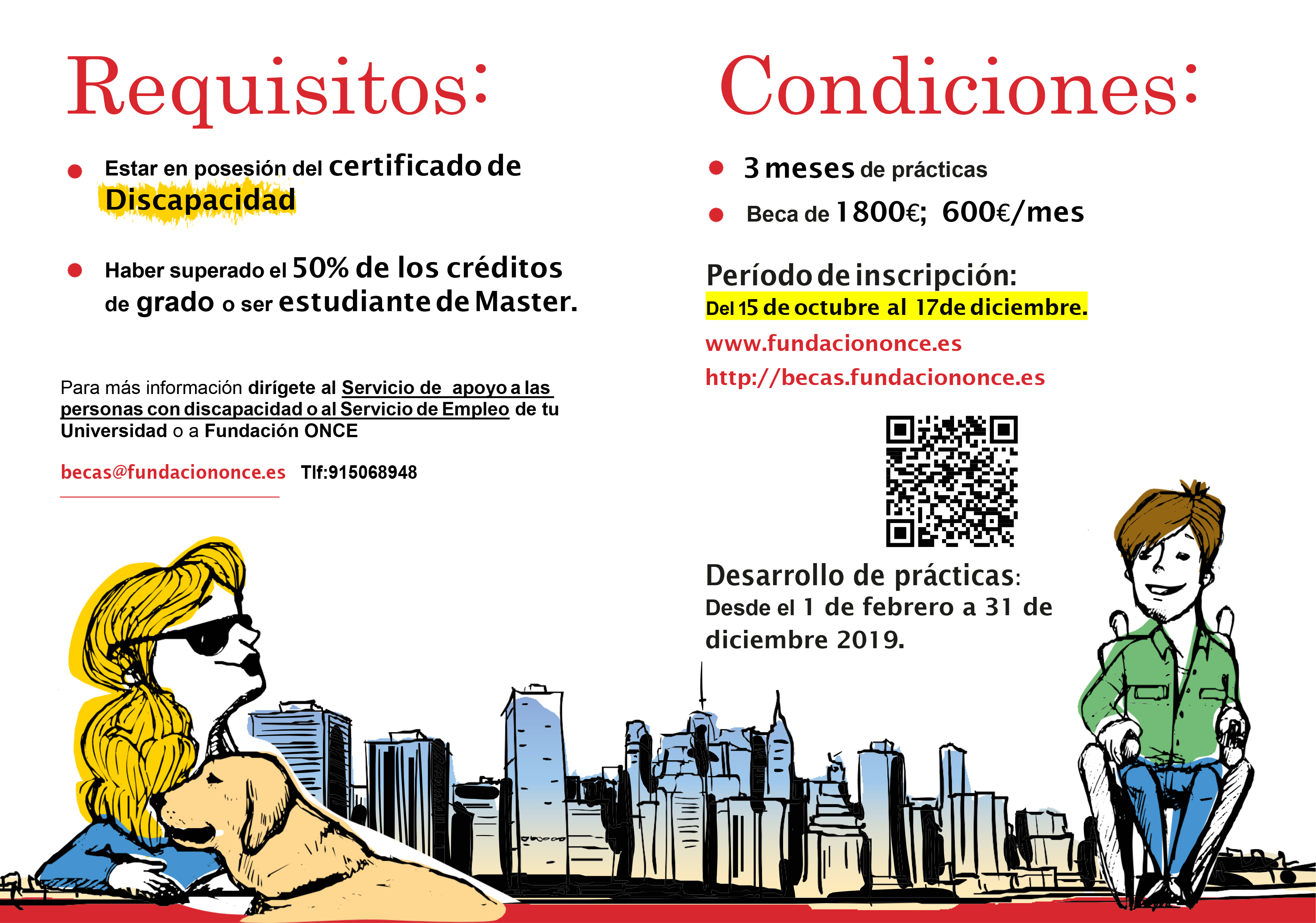 Cartel Becas ONCE-CRUE 208/2019