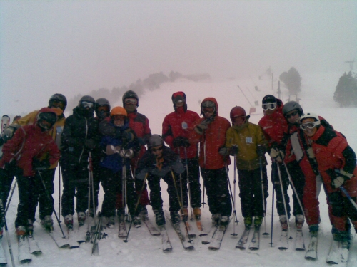 Grupo clases de esquí