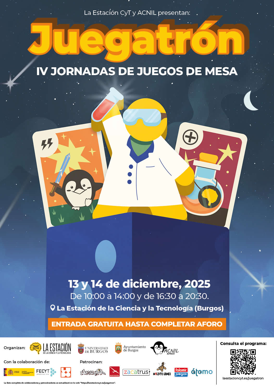 Cartel Juegatrón IV edición de jornadas de juegos de mesa