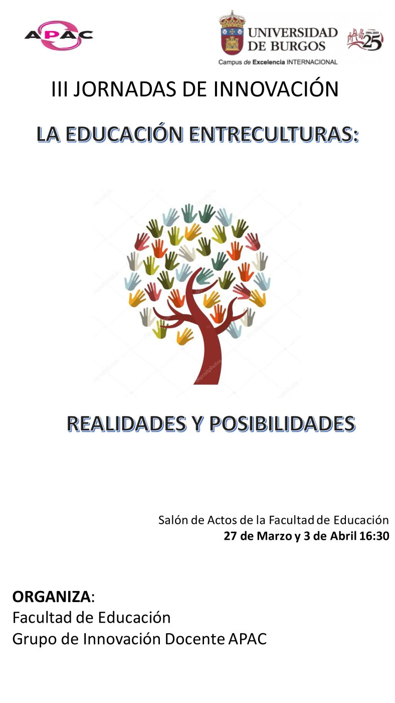 Cartel III Jornadas de Innovación: La Educación Entreculturas