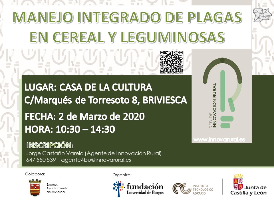 Jornada sobre la gestión integrada de plagas en cereal y leguminosas. Briviesca