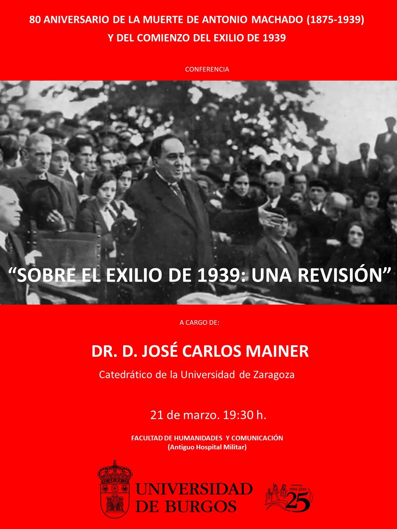 Conmemoración del 80 aniversario de la muerte de Antonio Machado (1875-1939)