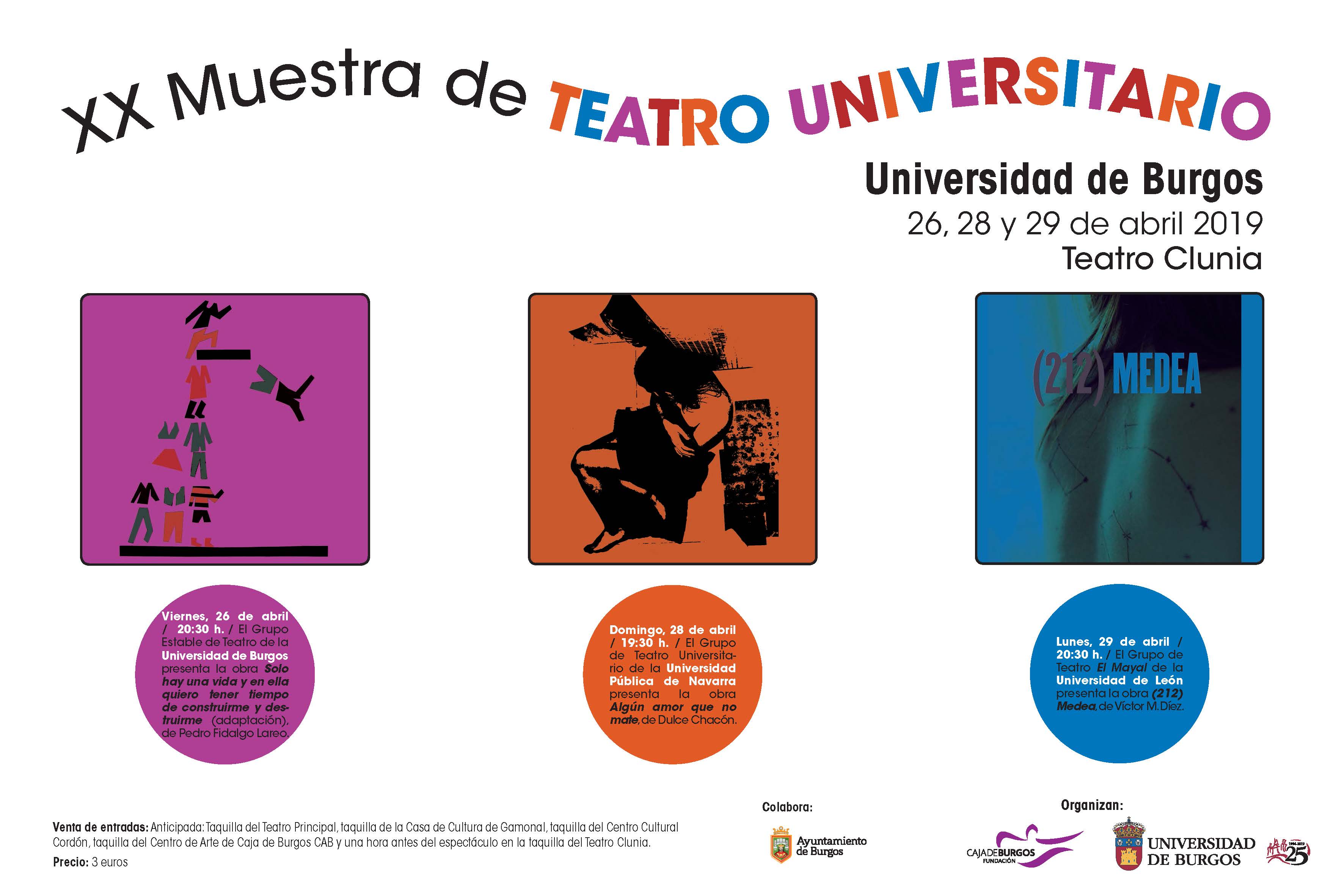 Cartel XX Muestra de Teatro Universitario