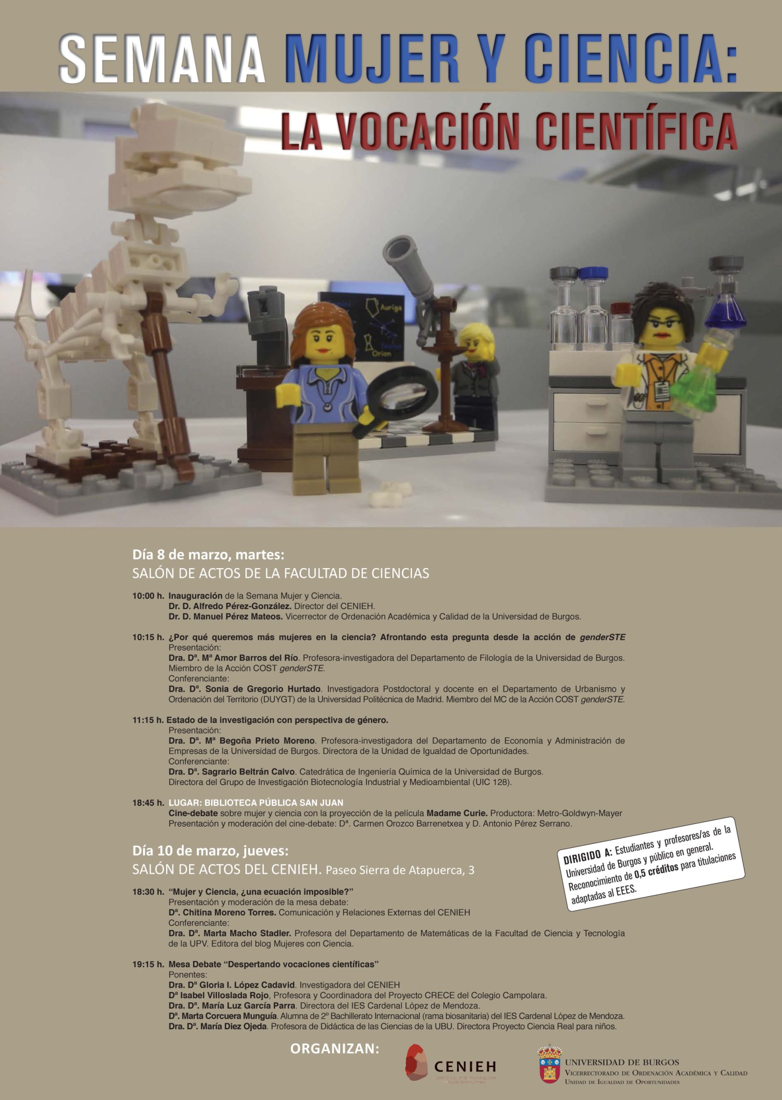 Cartel Mujer y Ciencia
