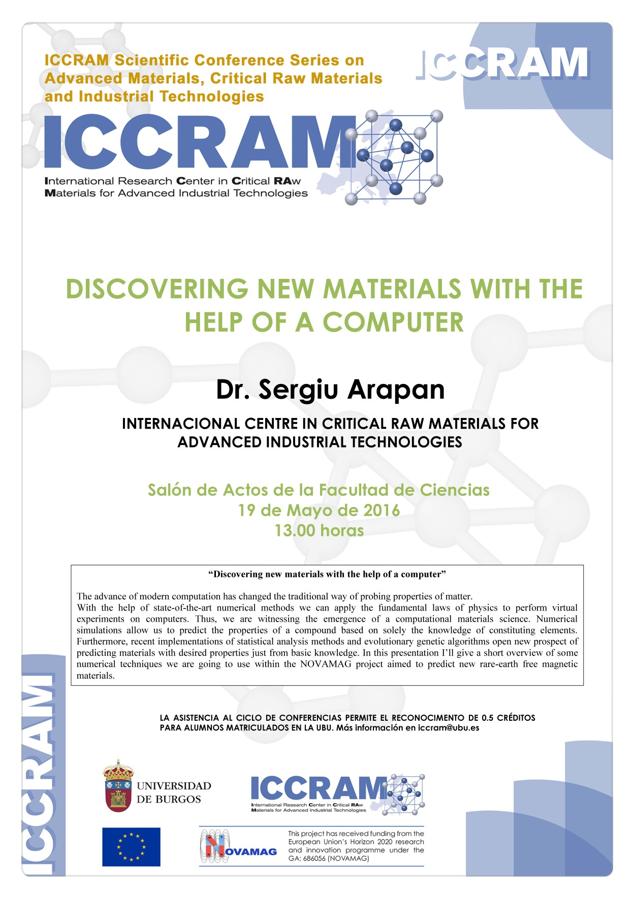 Cartel Sergiu Arapan ICCRAM