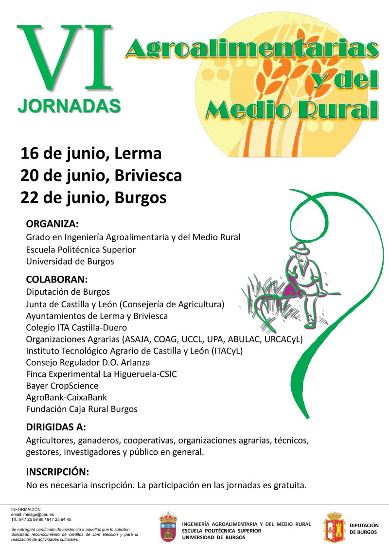 Cartel VI Jornadas Agroalimentarias