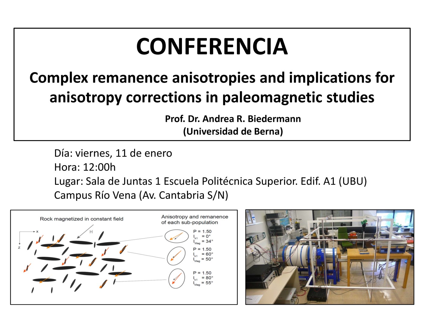 Conferencia. Complex remanence anisotropies and implications for anisotropy corrections in paleomagnetic studies