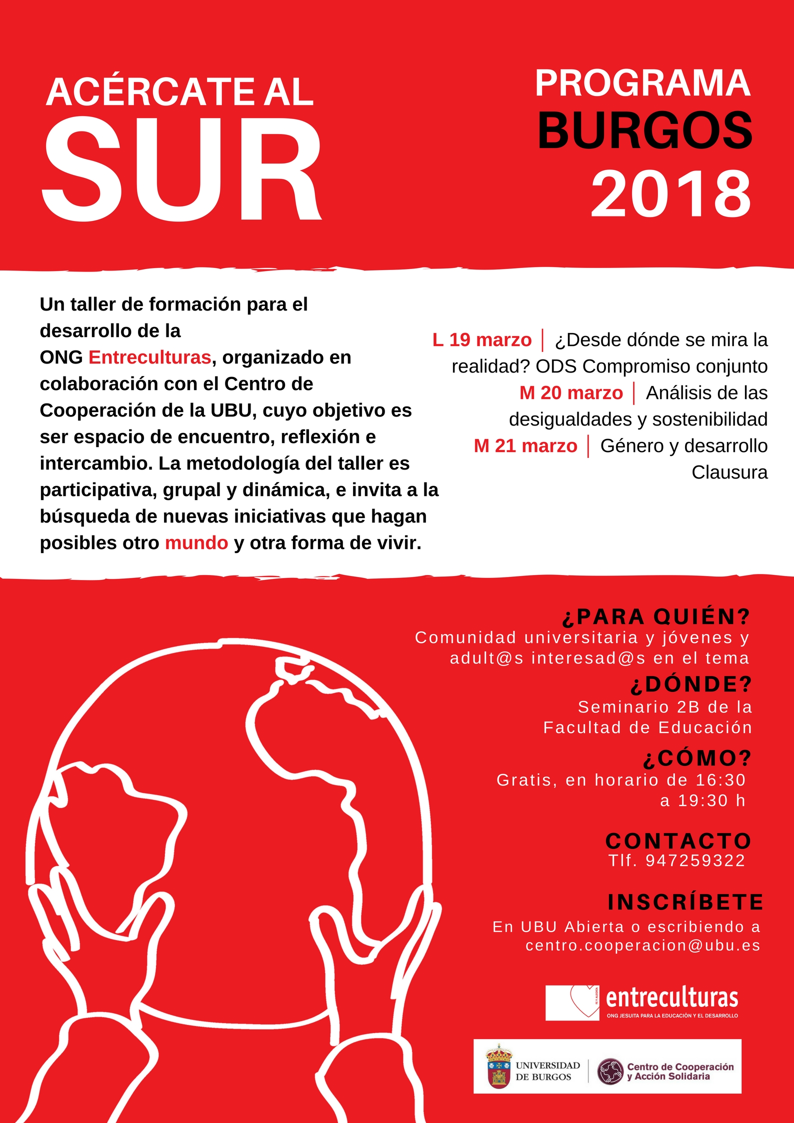 Cartel Acércate al Sur