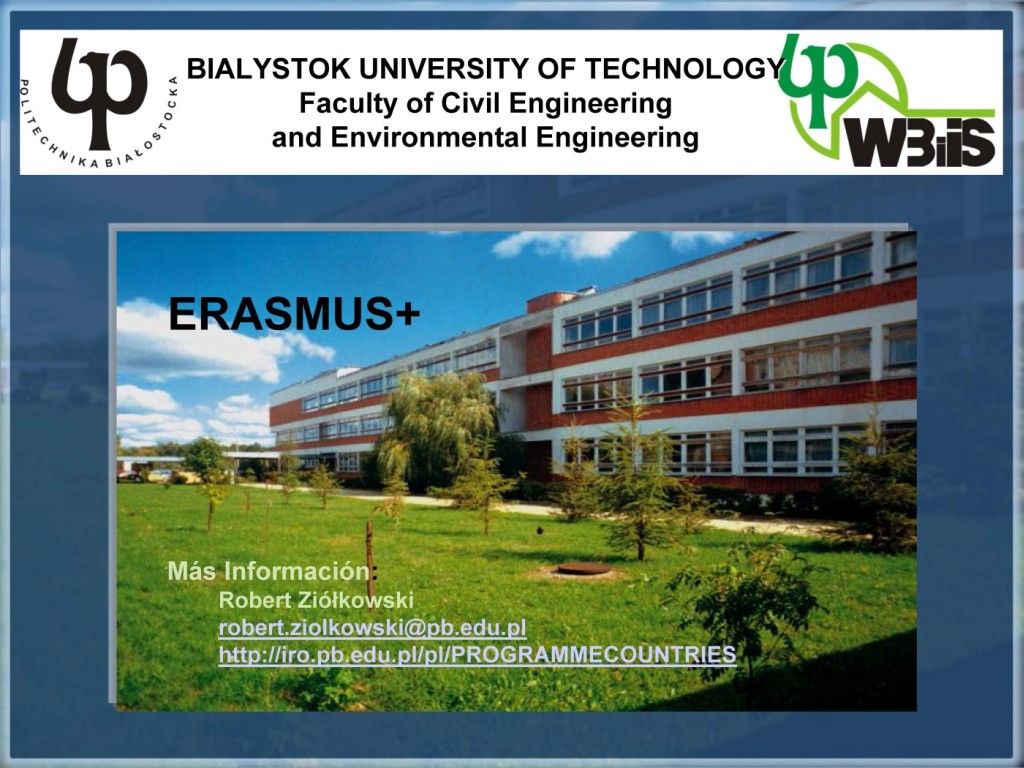 Conferencia: Erasmus+ at Bialystok University of Technology