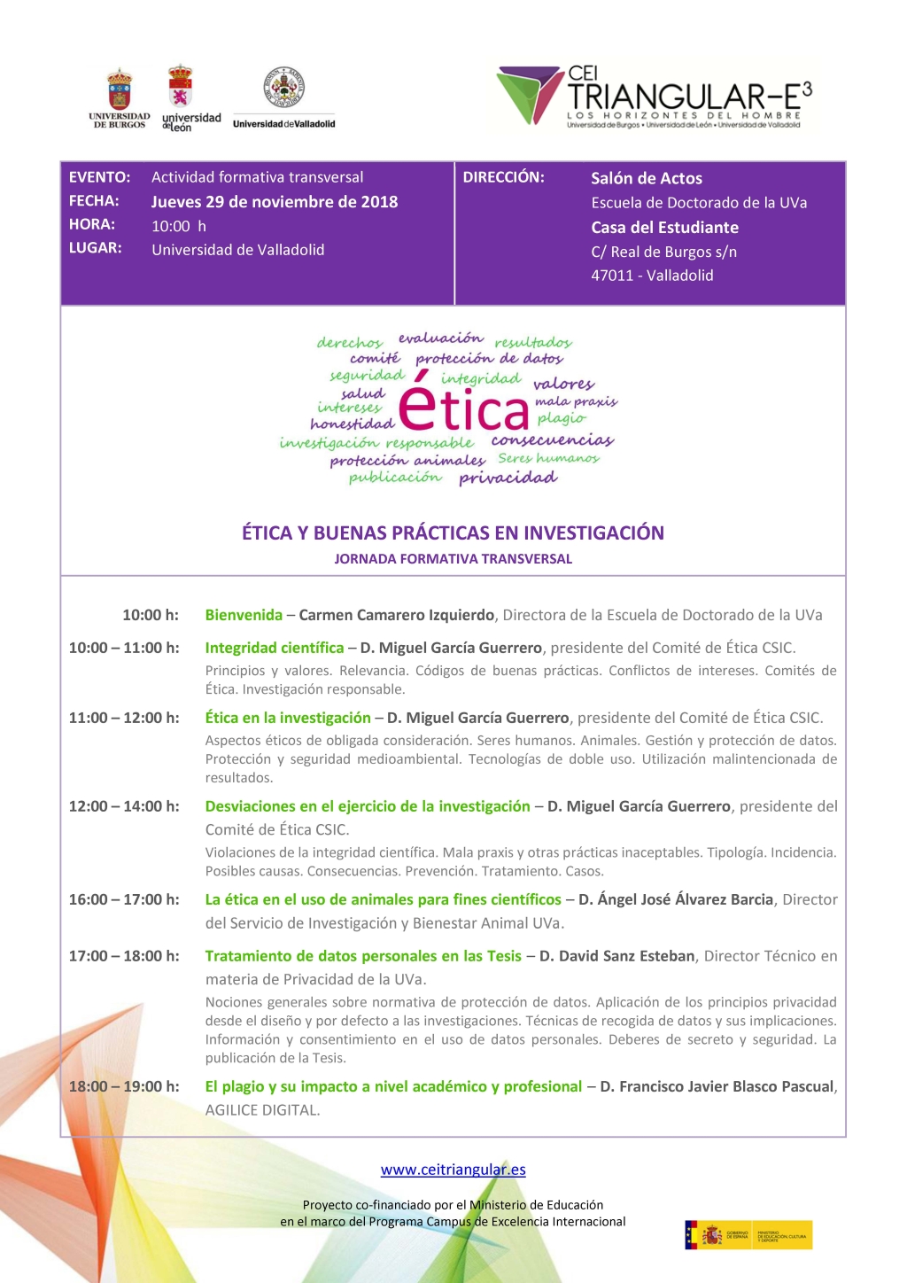 Jornada CEI Triangular-E3: Ética y buenas prácticas en la investigación