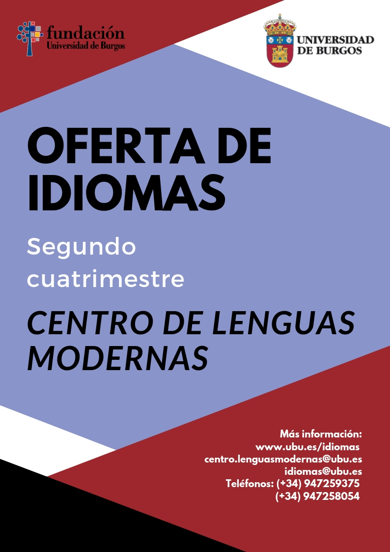 Cartel Curso Idiomas Segundo Cuatrimestre