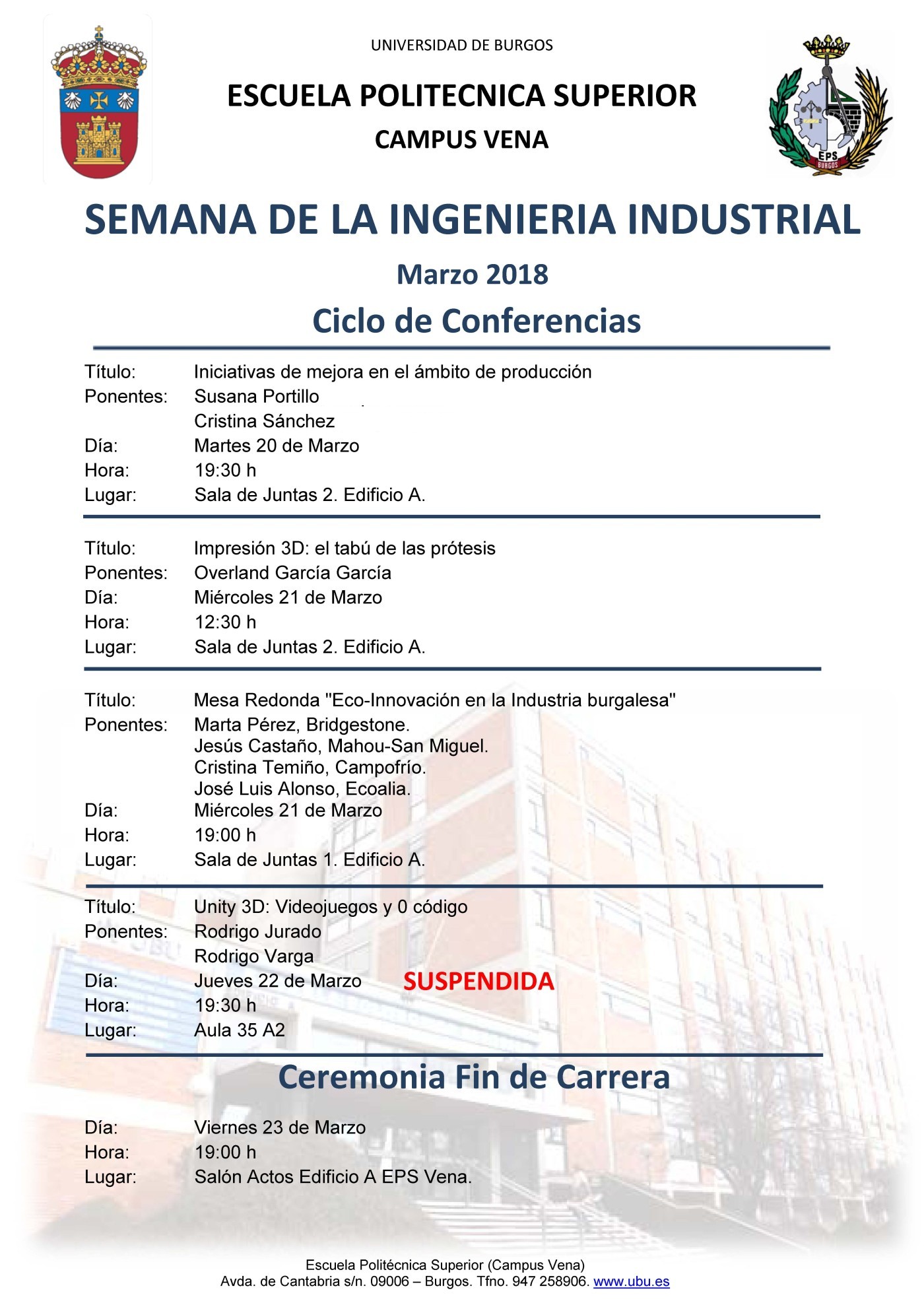 Cartel Semana Ingeniera Industrial 2018