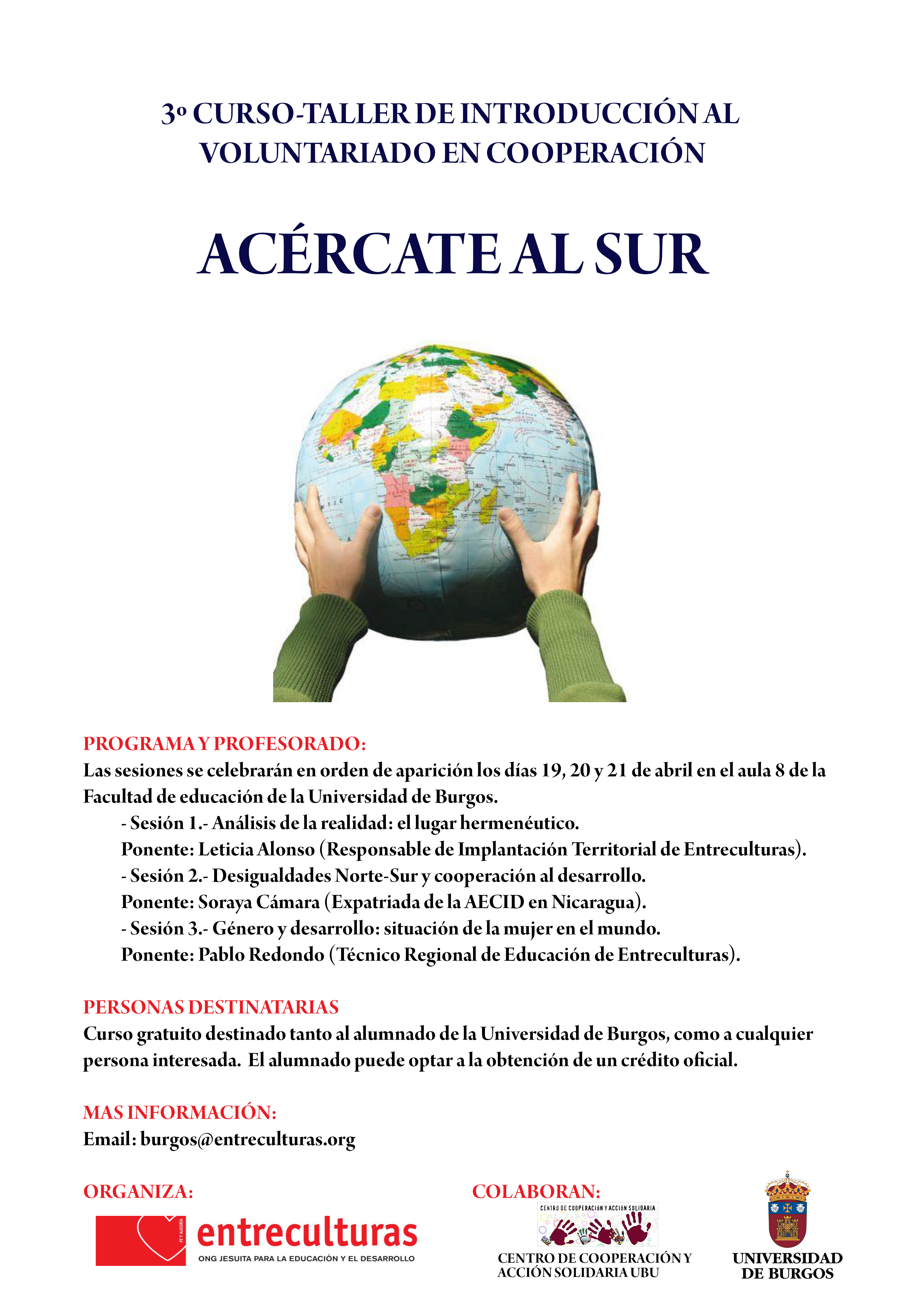 Cartel Acércate al Sur