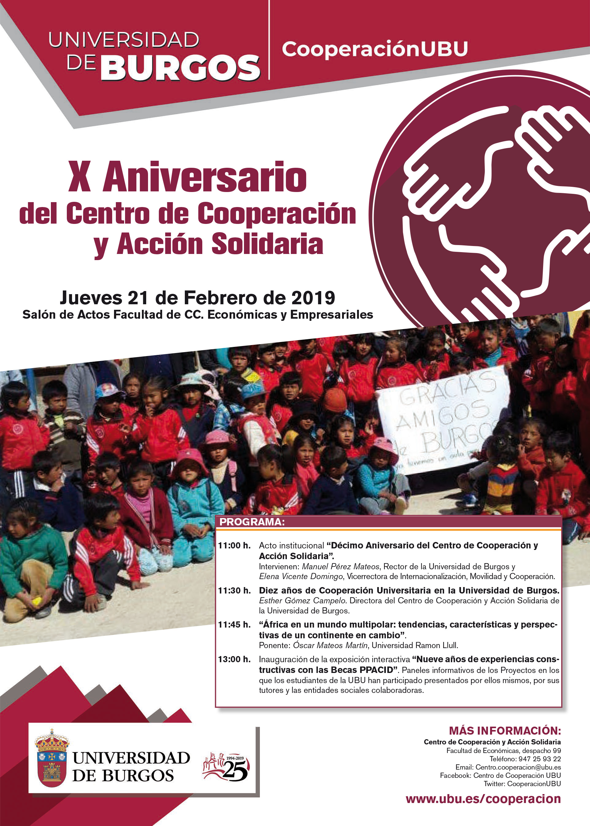 Cartel X Aniversario Centro de Cooperación