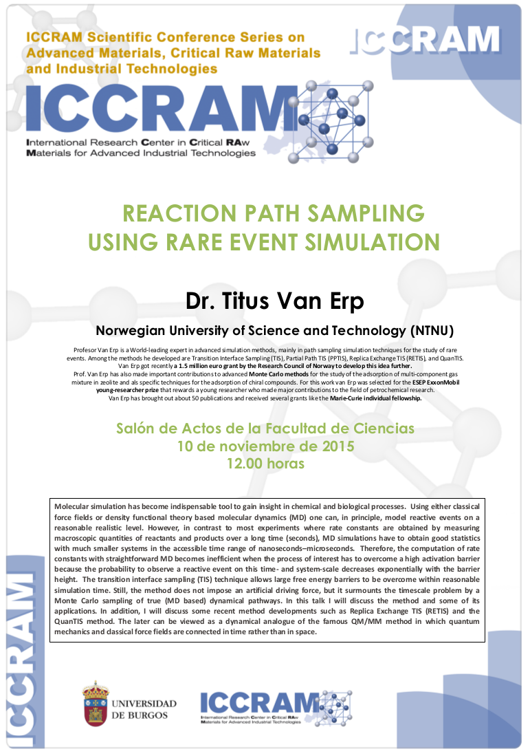 cartel conferencia Dr.Titus Van Erp