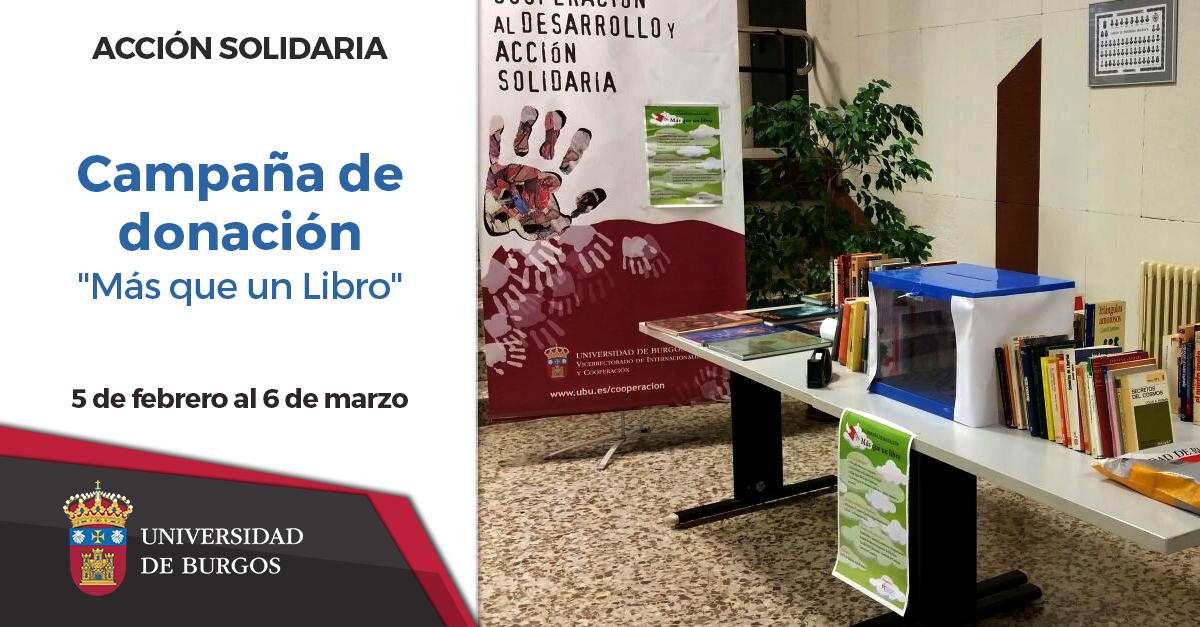 Cartel Campaña donación Más que un libro