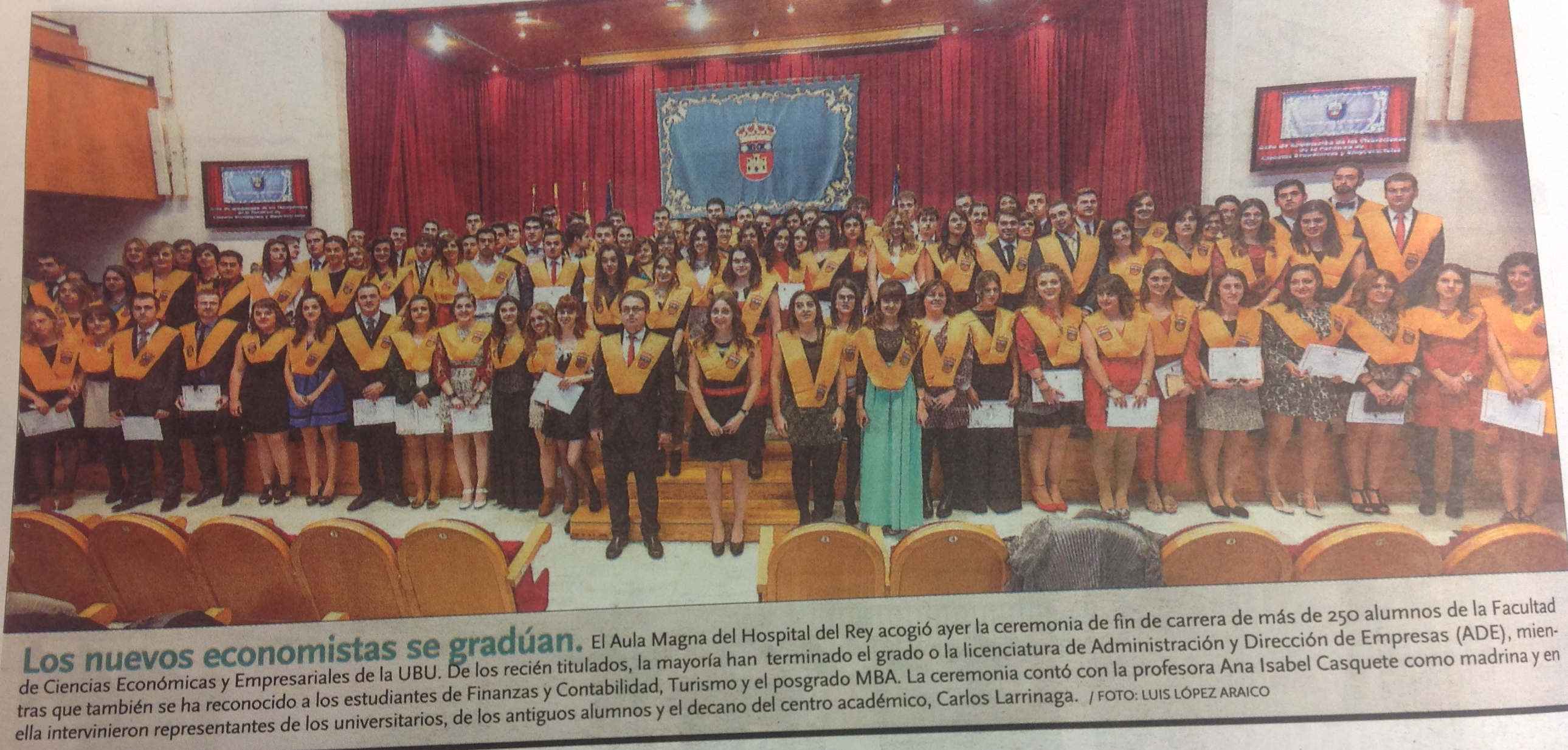 Alumnos Graduados en la Facultad de Económicas y Empresariales. Diario de Burgos