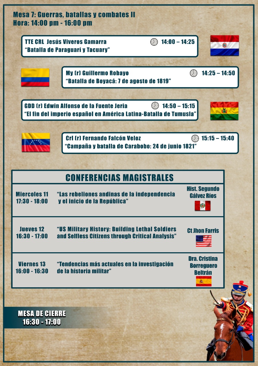 Mesa temática 7 y conferencias magistrales 