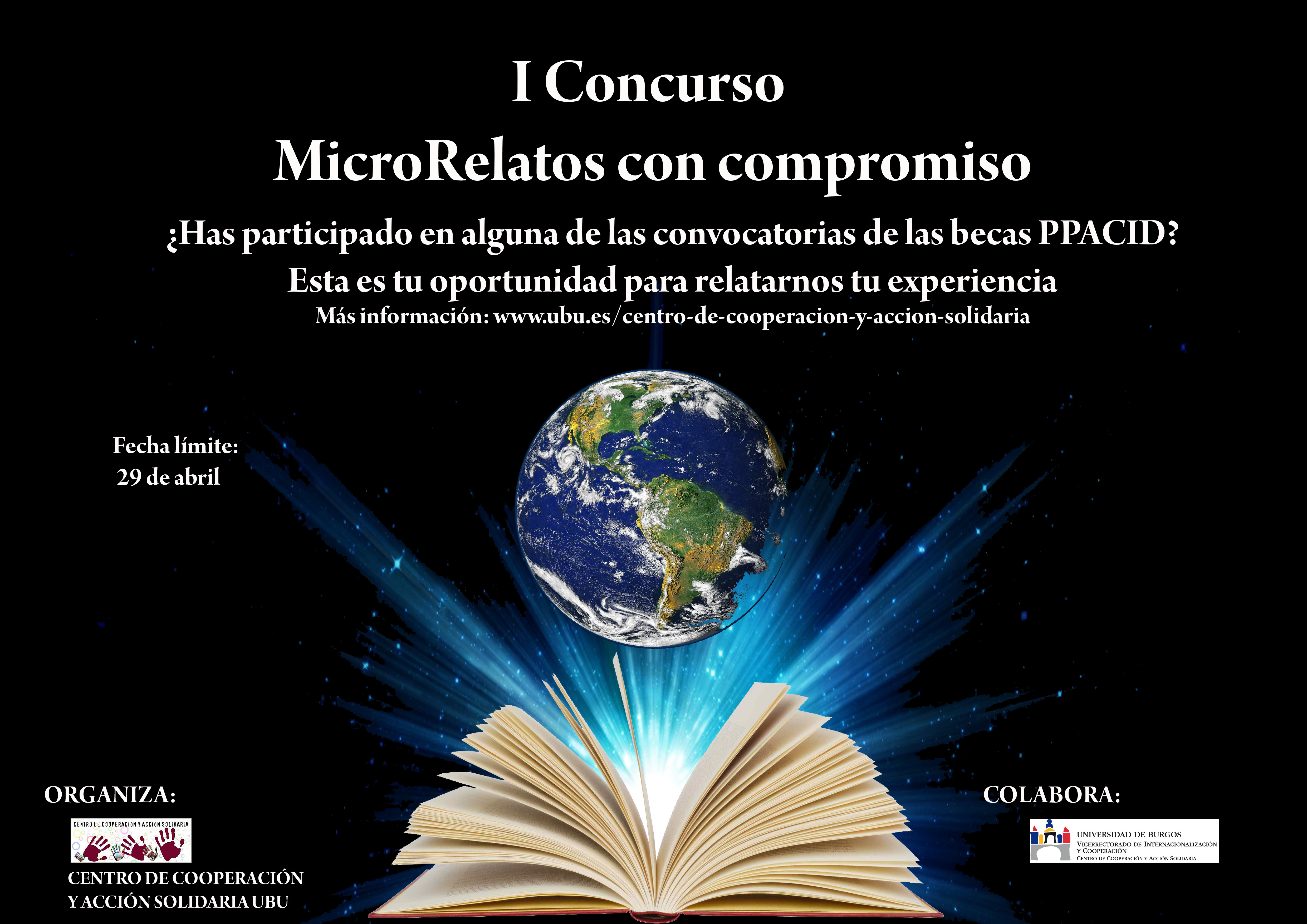 Cartel I Concurso de MicroRelatos con Compromiso