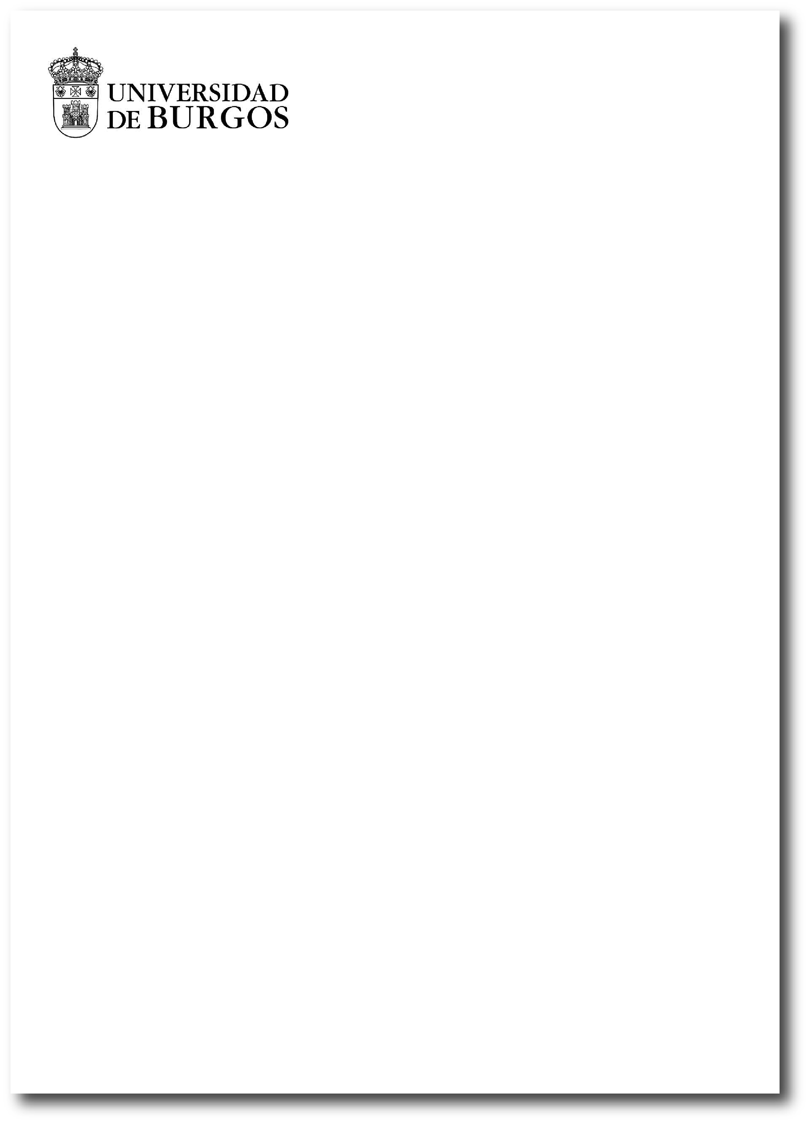 Plantilla de papel oficial de la Universidad de Burgos