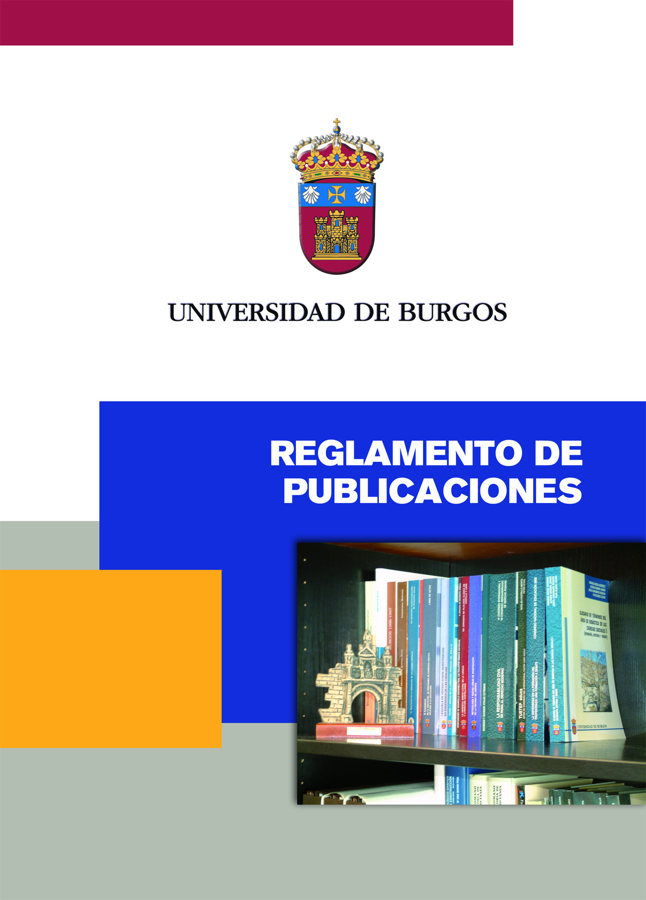 Portada del Reglamento de Publicaciones de la UBU