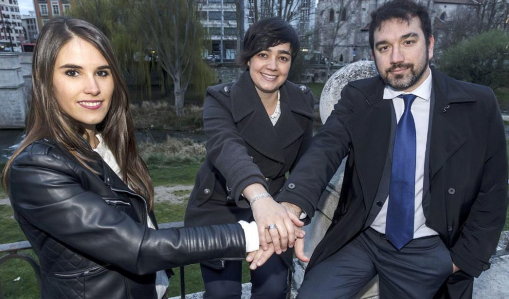 Beatriz Hortigüela, Sandra González y Santiago Cuesta 