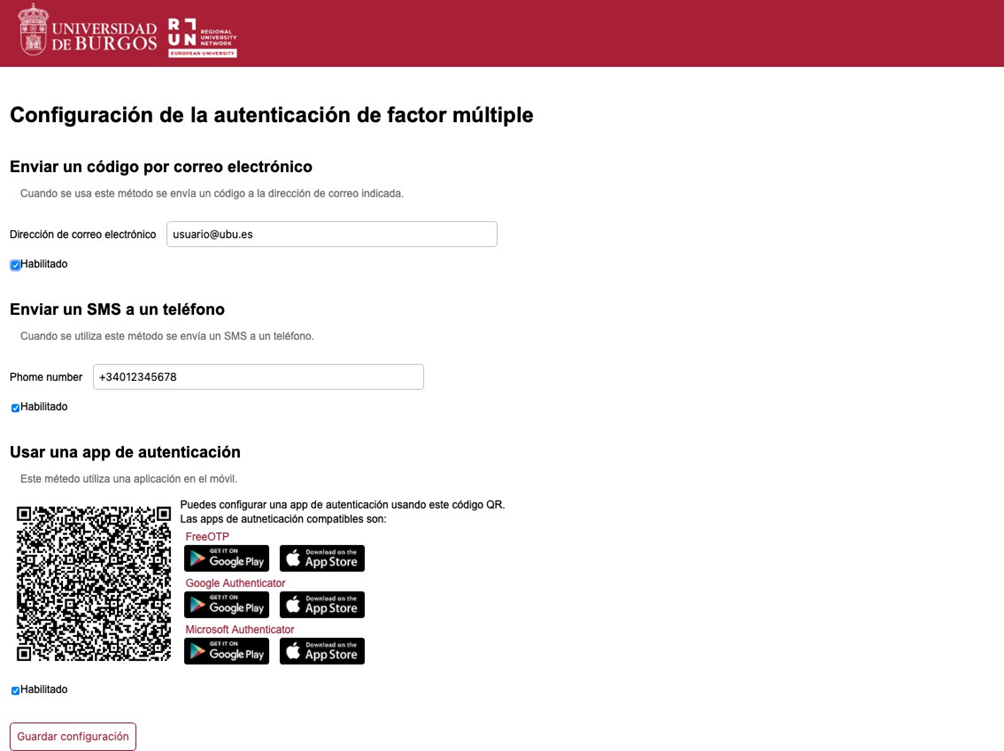 Configuración de la autenticación de factor múltiple