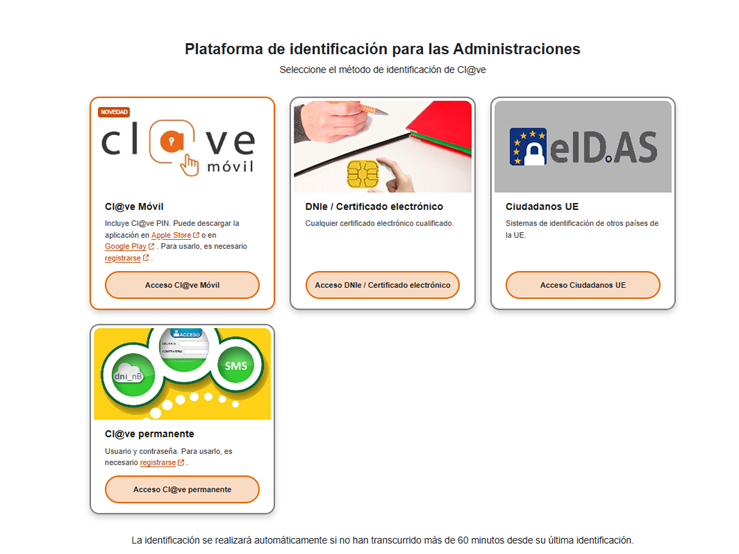 Plataforma de identificación para las Administraciones