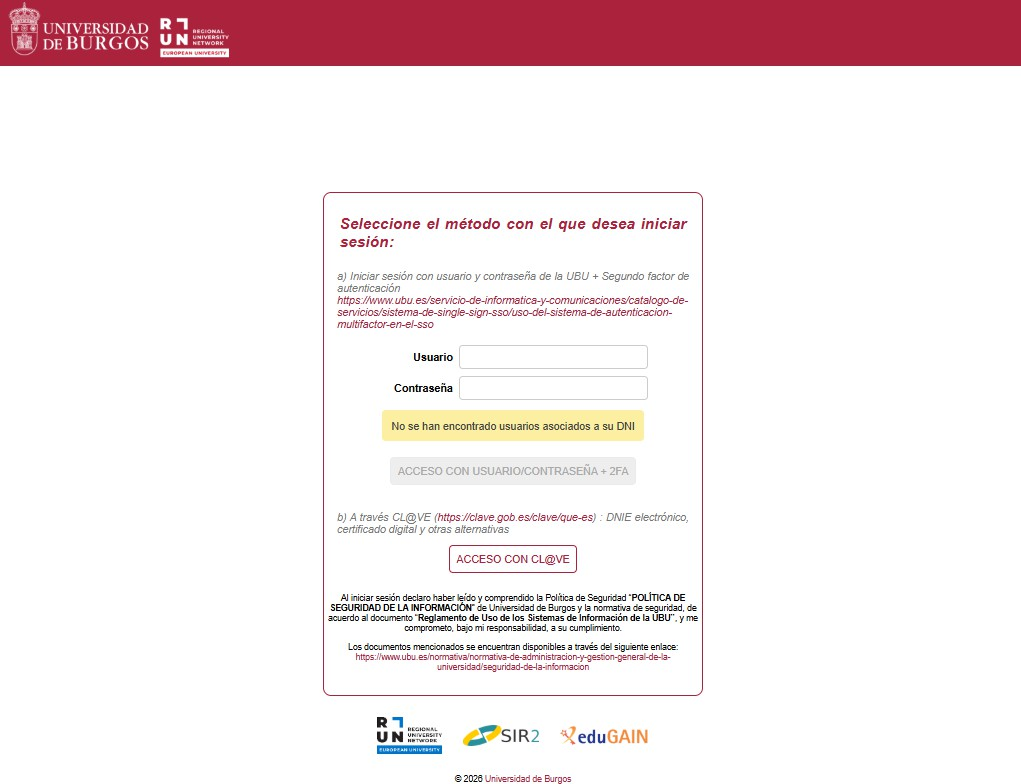 No se han encontrado usuarios asociados a su DNI