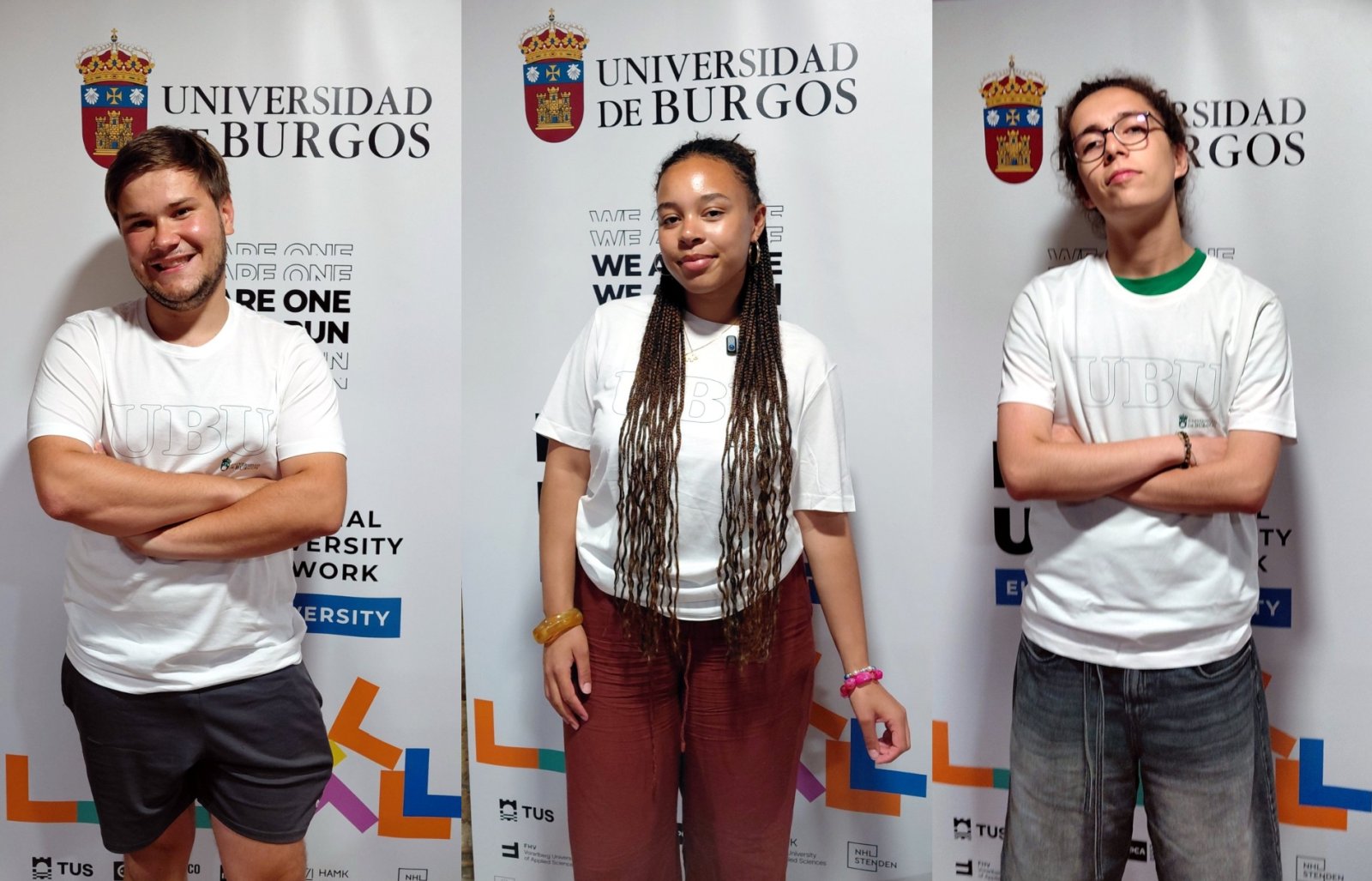 Imagen de los voluntarios: Lukáš Tomas - Nsou Zoe Tecqui - João Fernandes