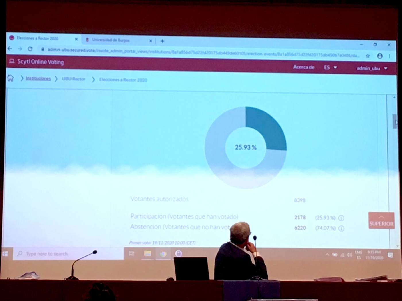 Recuento elecciones rector 2020