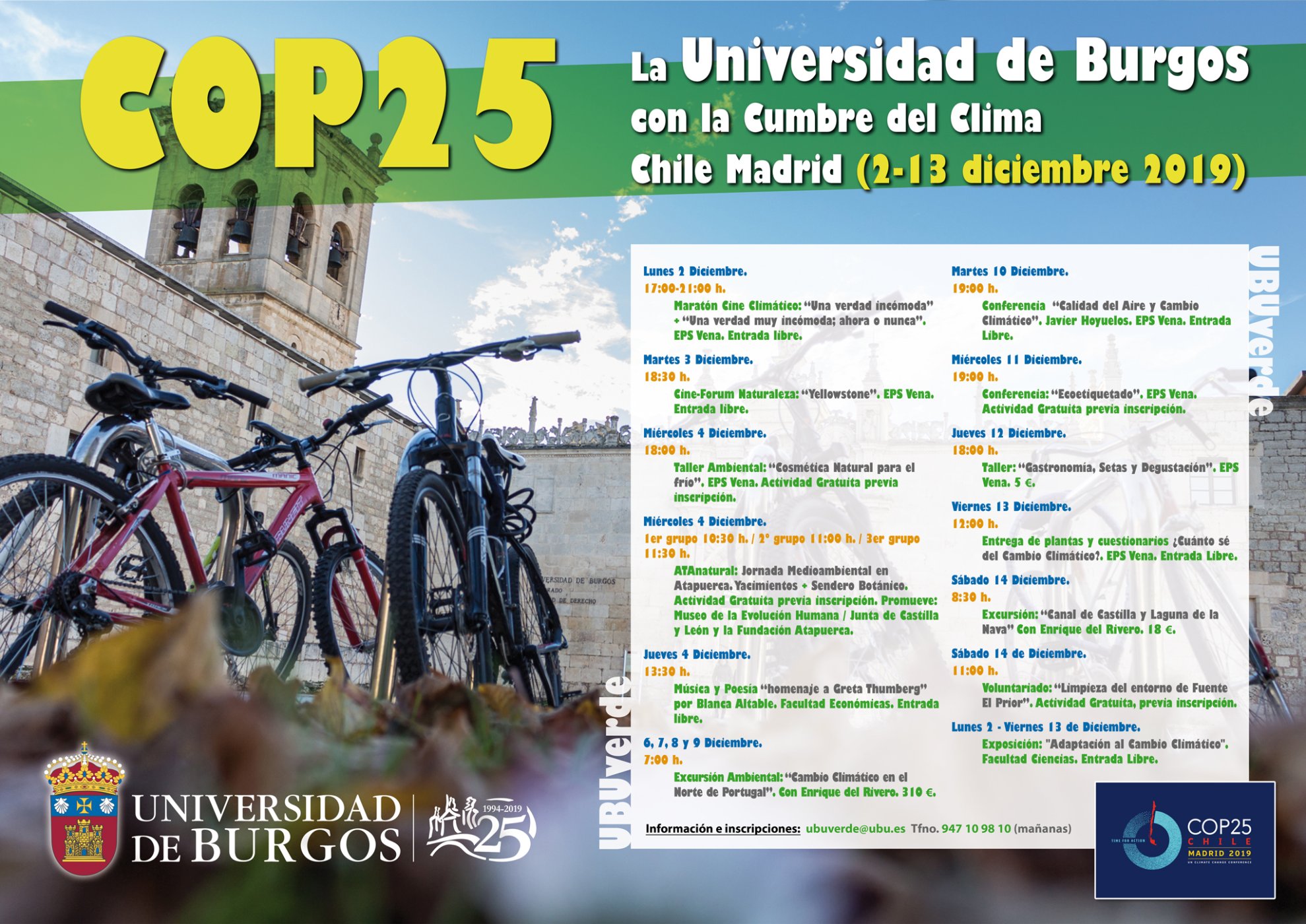 La Universidad de Burgos participa en la Cumbre del Clima COP25