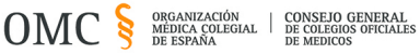 Logotipo de la OMC: Organización Médica Colegial de España. Consejo General de Colegios Oficiales de Médicos
