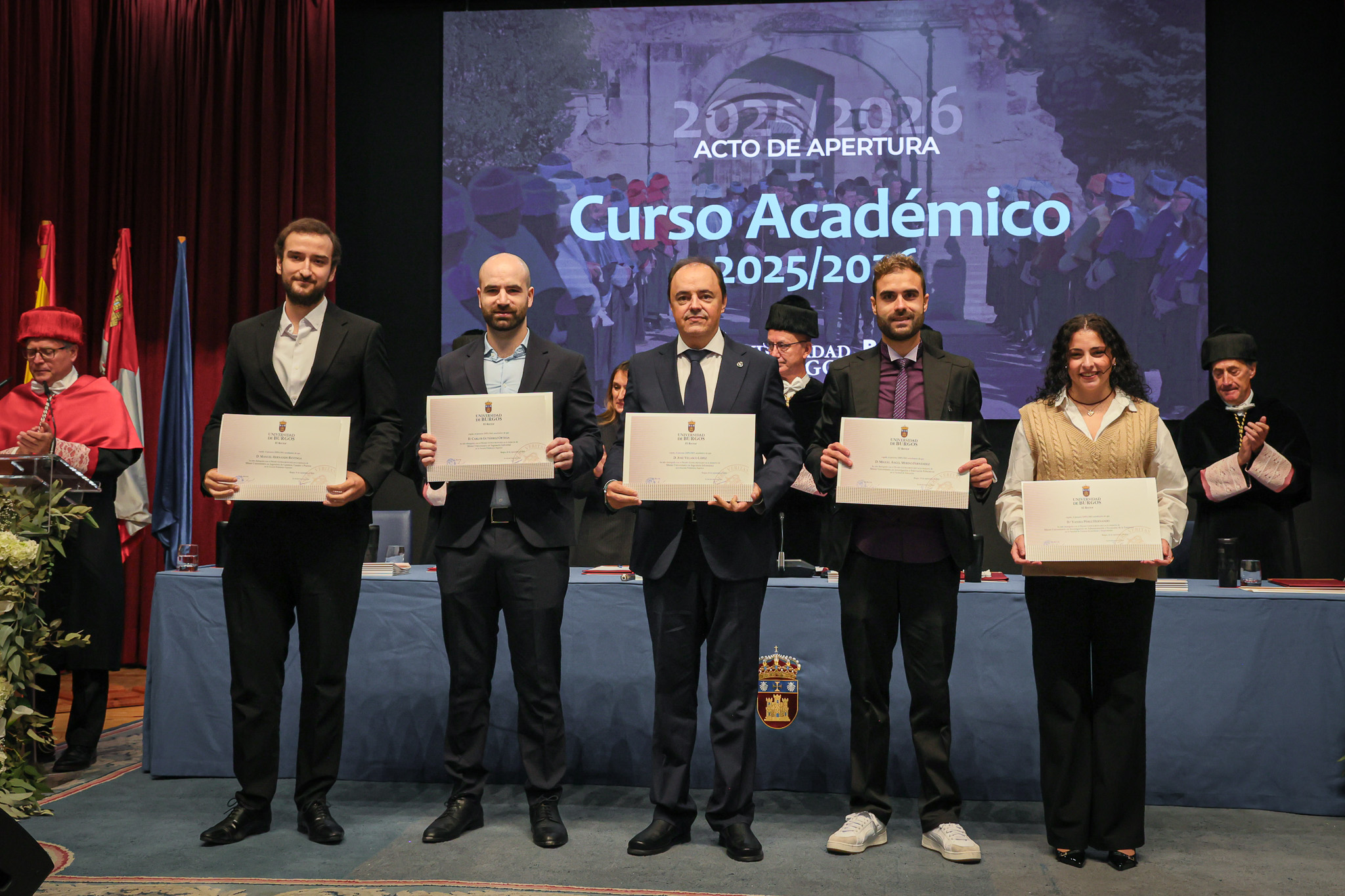 D. Manuel Hernando Revenga, D. Carlos Gutiérrez Ortega, D. José Velasco López, D. Miguel Ángel Merino Fernández y D.ª Yanira Pérez Hernando
