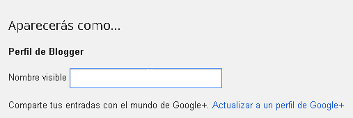 Asignar un nombre al perfil
