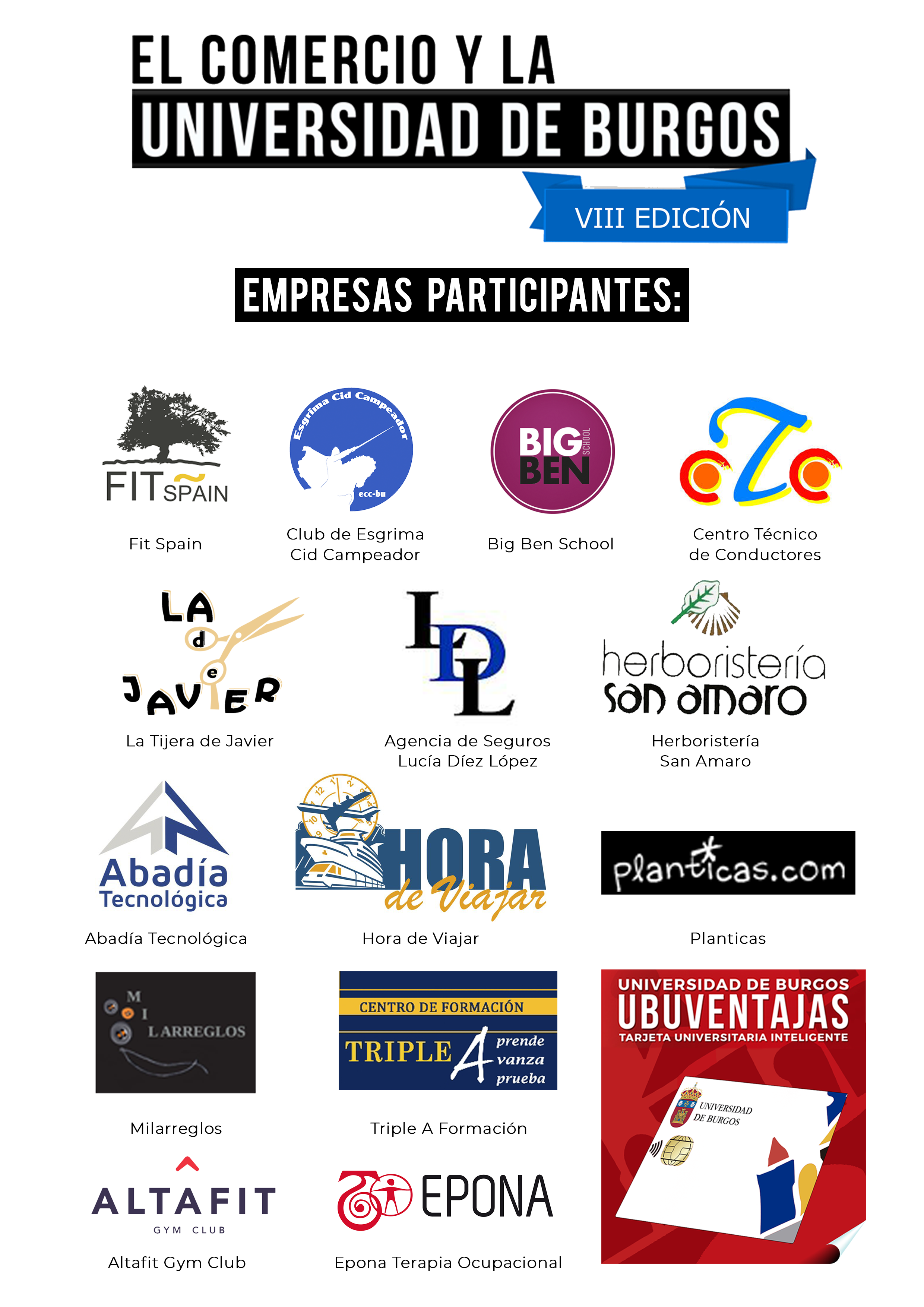 Cartel Concurso El Comercio y La Universidad y Burgos