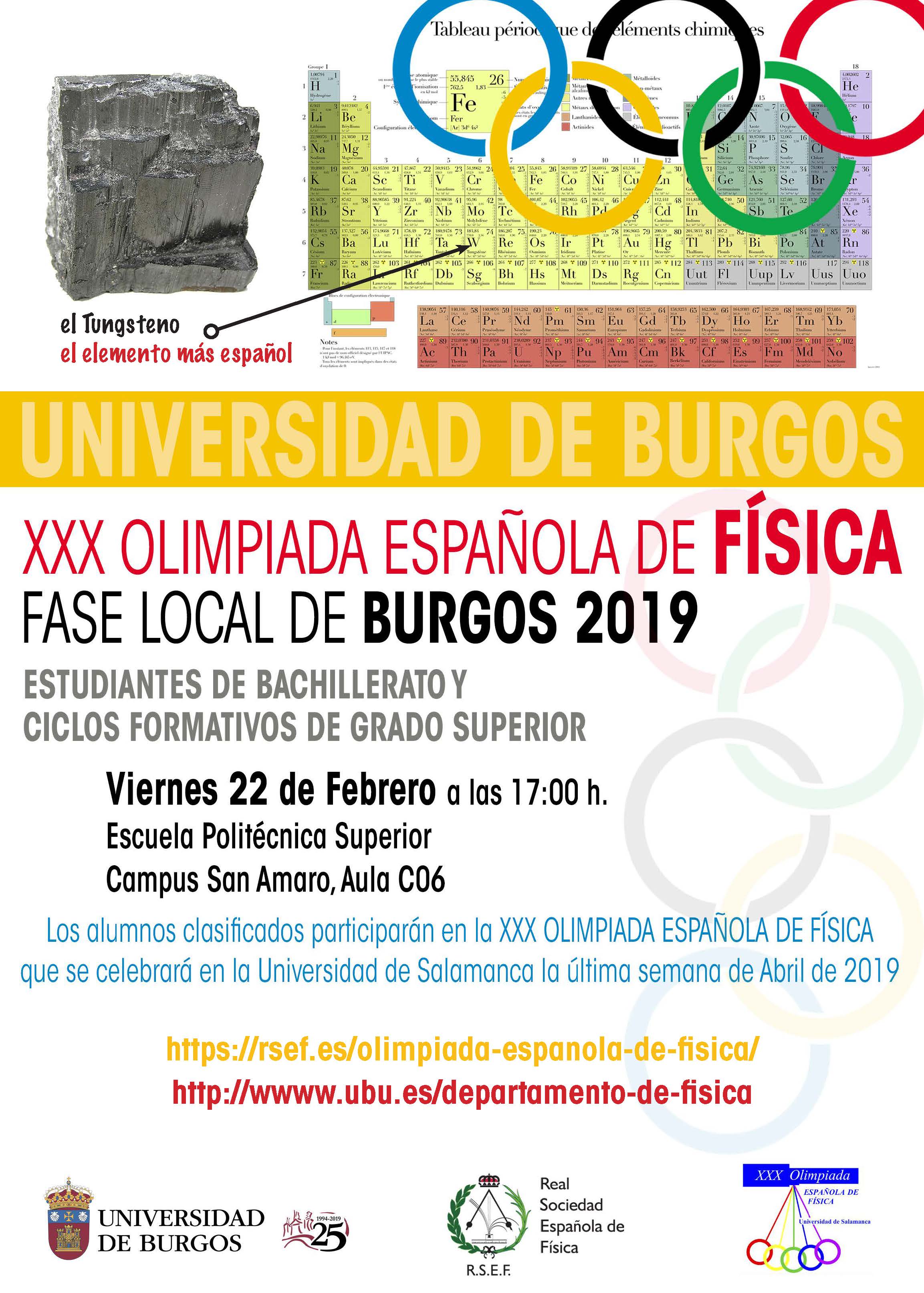 cartel de la Olimpiada de Física