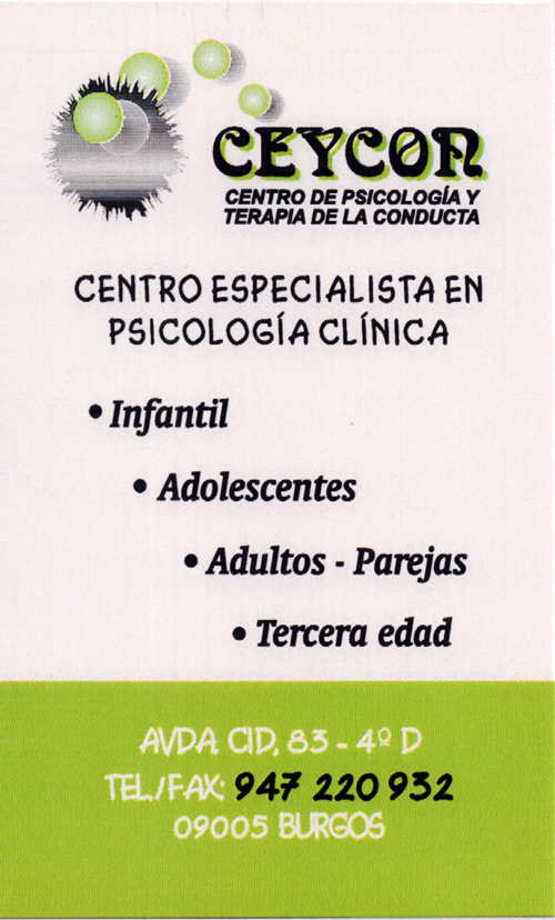 Psicólogos especialistas en Psicología Clínica Ceycon