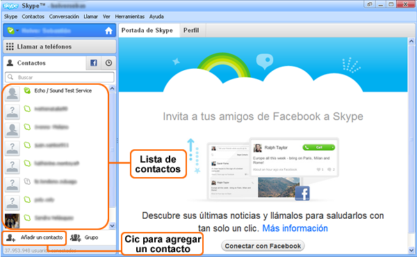 Comenzar a usar Skype