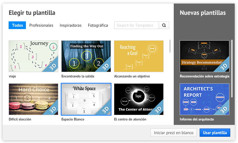 Elegir tu plantilla