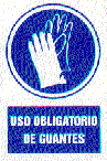 Uso obligatorio de guantes