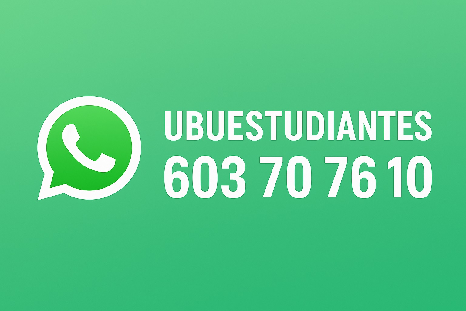WhatsApp UBUEstudiantes 603707610