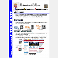 Cartel informativo del Servicio de Informática y Comunicaciones
