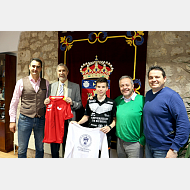 El joven palista Daniel Berzosa visitó al rector de la Universidad de Burgos