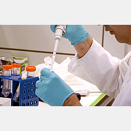 Microbiólogo analizando muestras en el laboratorio