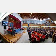 Aula Magna en la toma de posesión del rector Pérez Mateos