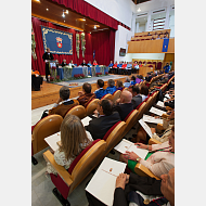 Momento de la intervención del Rector Magnífico de la Universidad de Burgos, Dr. Manuel Pérez Mateos