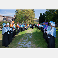 Tradicional paseíllo de doctores al finalizar el acto académico