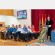 Intervención del rector magnífico de la Universidad de Burgos, don Manuel Pérez Mateos