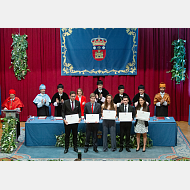 Don Álvaro Eguiluz, don Víctor Revilla, doña Laura Maestro, don Félix Laguna y doña Mª Isabel Revilla